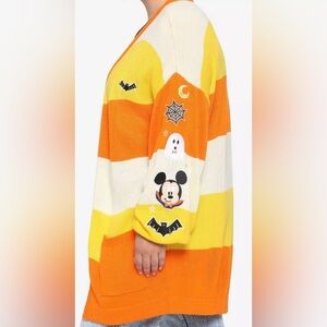 Disney Mickey Mouse Halloween Candy Corn Cardigan